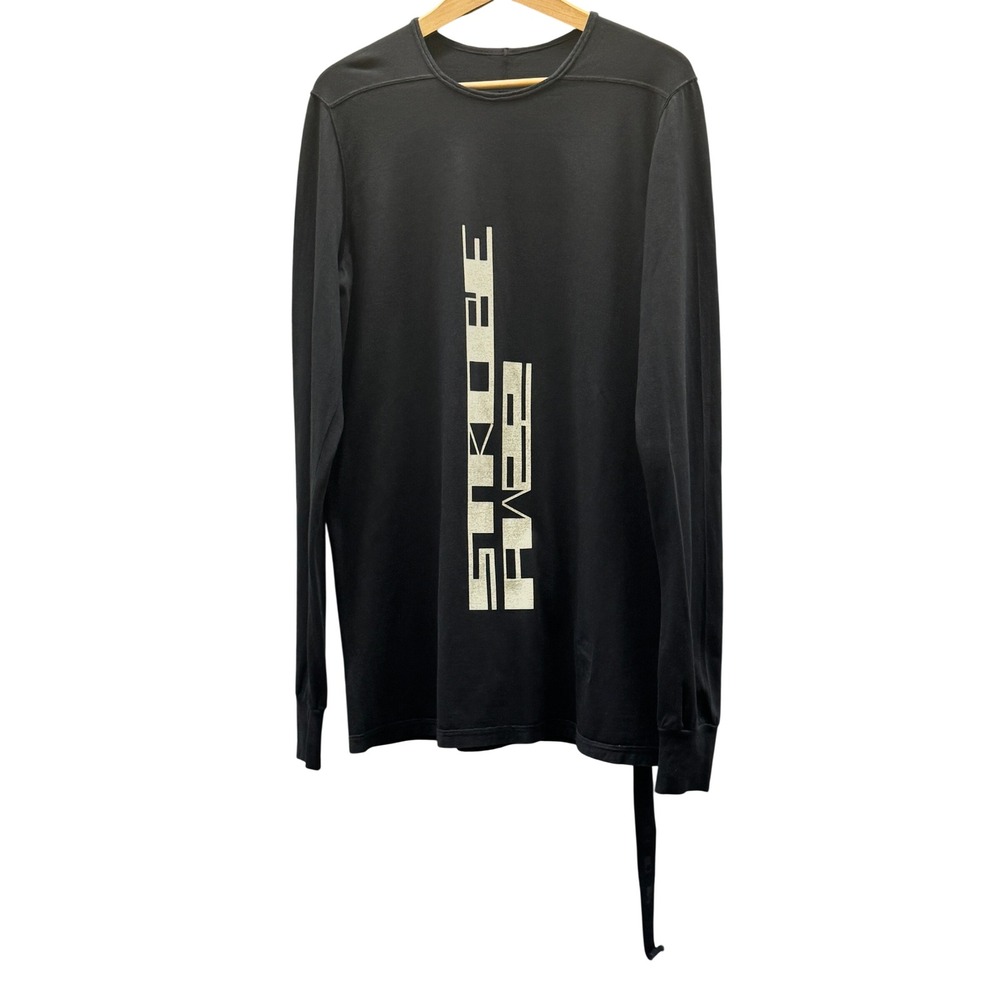 Size Medium - Rick Owens DRKSHDW Strobe FW22 Long Sleeve T-Shirt Black Silver
